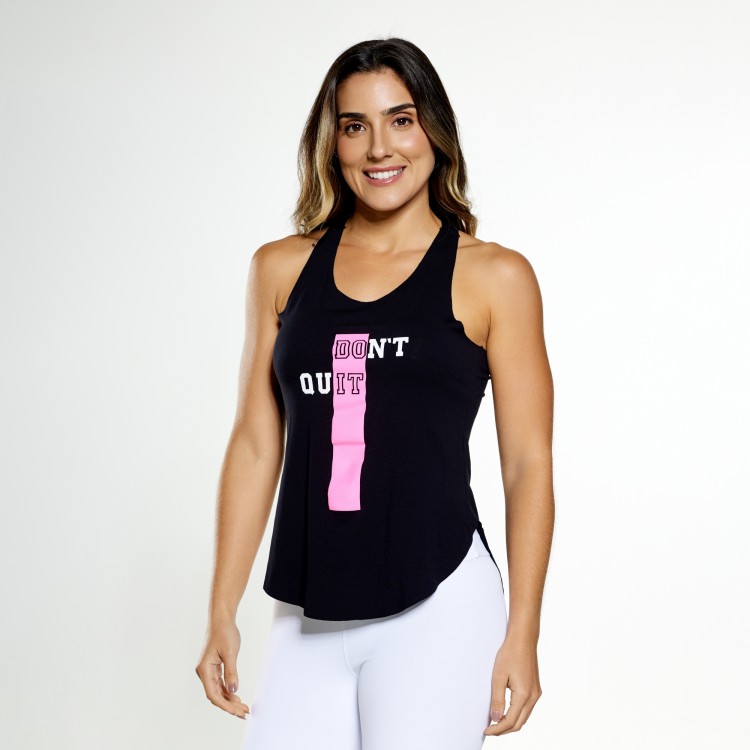 Regata Fitness Don't Quit Preta