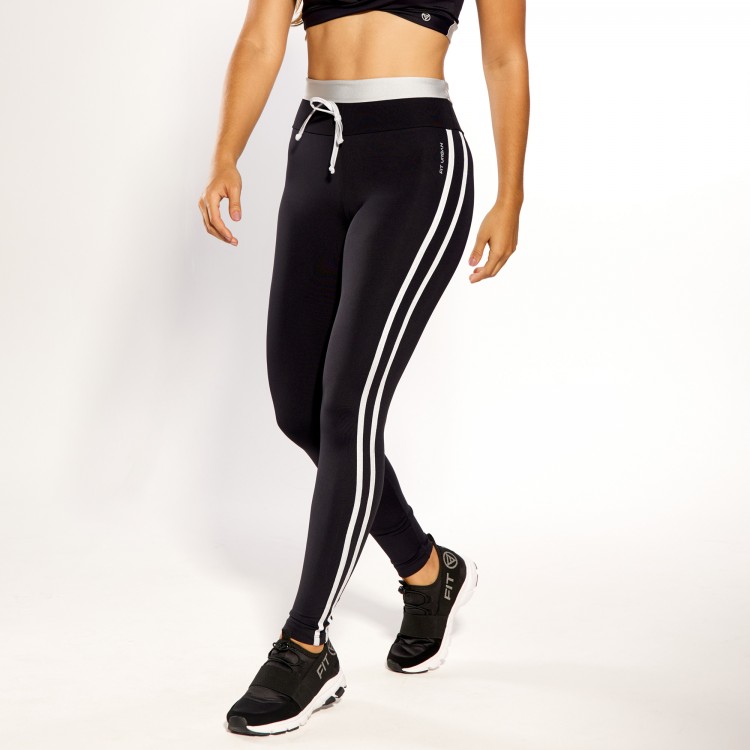 Calça legging com cadarço clearance