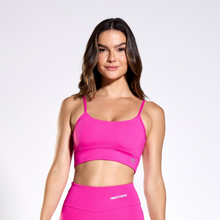 Top Fitness Poliamida Tank Rosa Pink