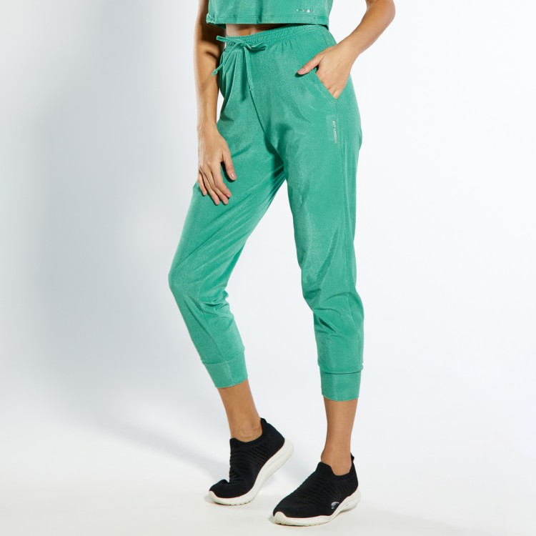 Calça Jogger Impulso Atoalhada Verde Sálvia