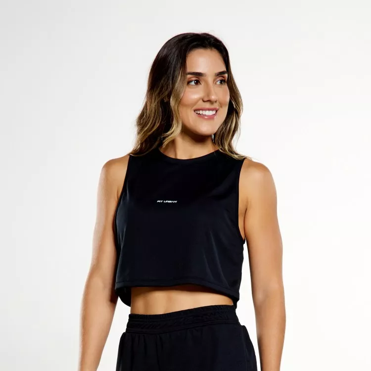 Cropped Fitness Sport Preto