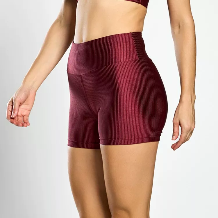 Short Canelado Glow Marsala