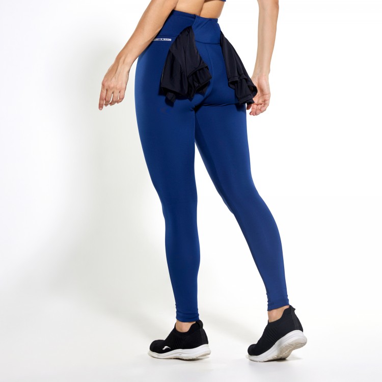 Calça Legging Active Poliéster Azul Marinho