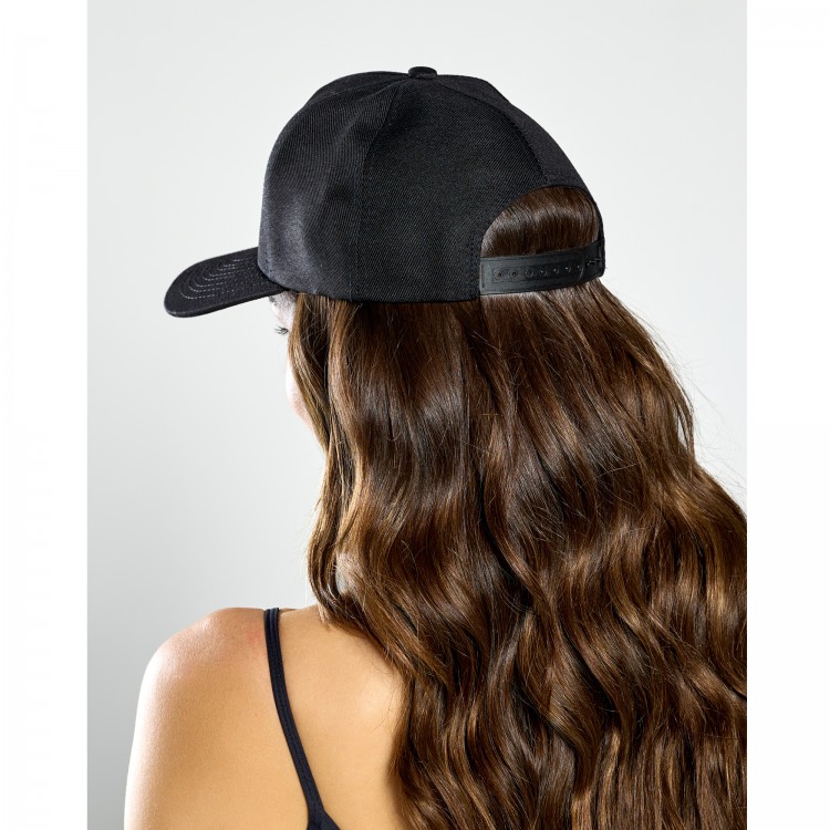 Boné Poliéster Preto com Branco