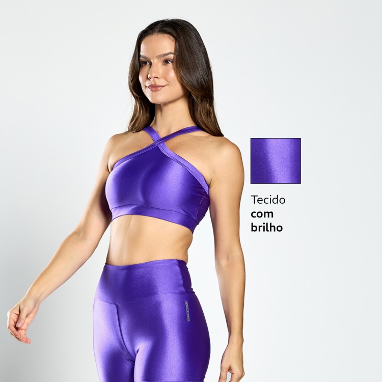 Top Glow Trapézio Roxo
