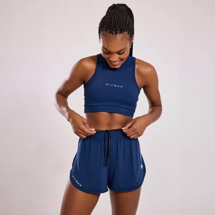 Short Fitness Poliamida Circuito Marinho