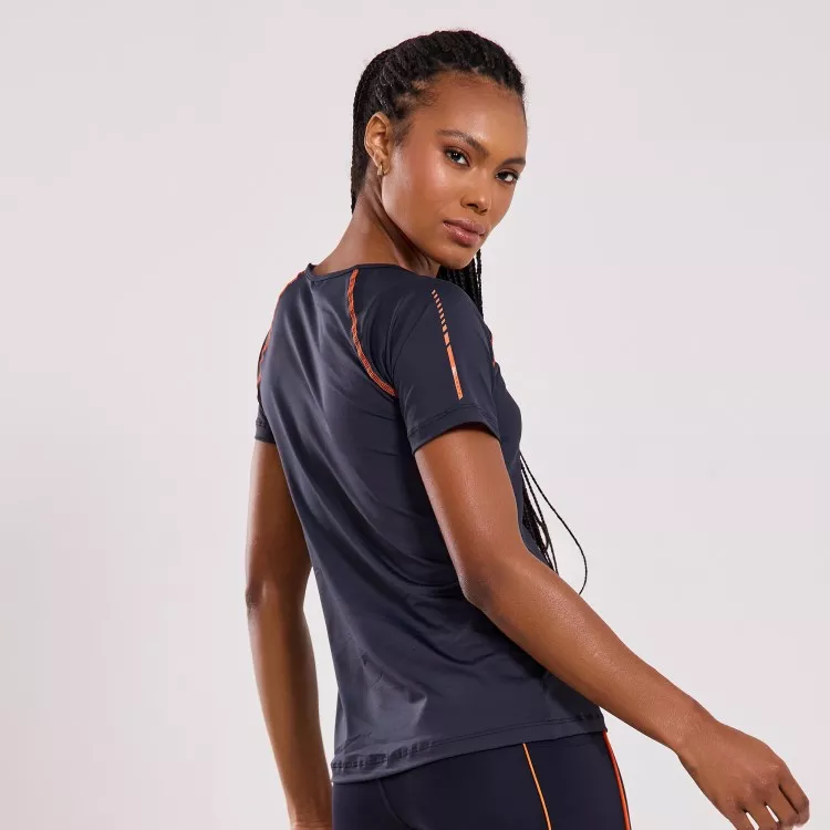 Blusa Fitness Raglan Pace Preta
