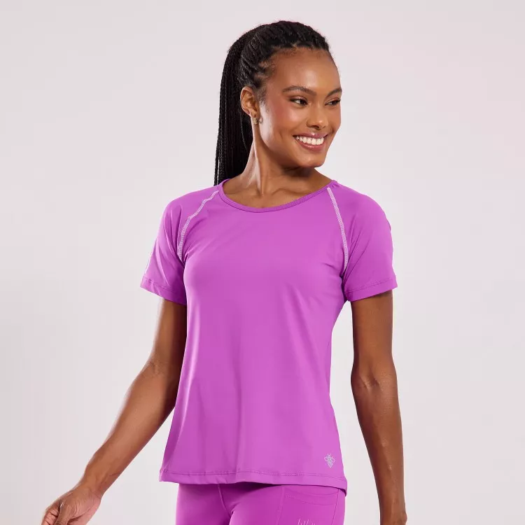 Blusa Fitness Raglan Pace Violeta