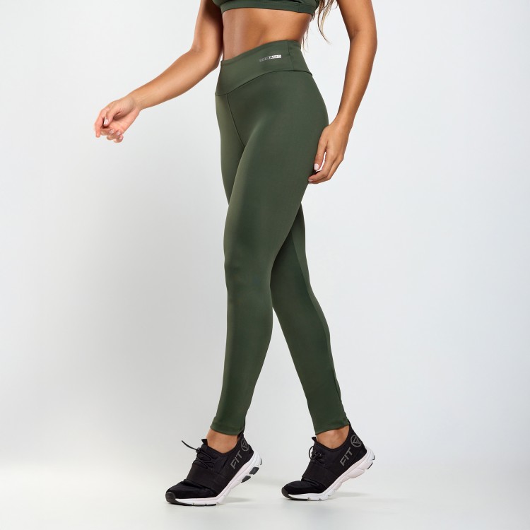 Calça Legging Poliamida Verde Musgo