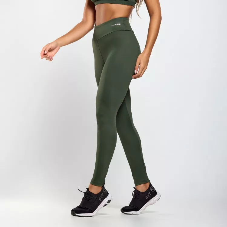 Calça Legging Poliamida Verde Musgo