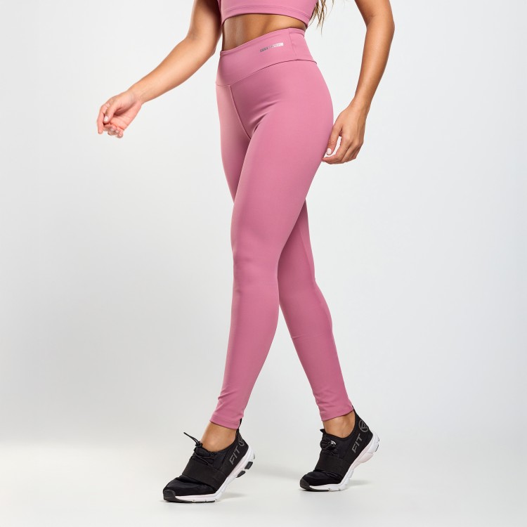 Calça Legging Poliamida Rosa Matte