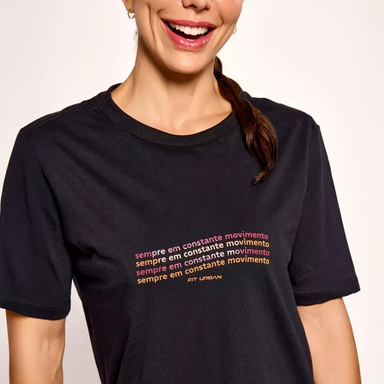 T-Shirt Algodão Sempre Em Movimento
