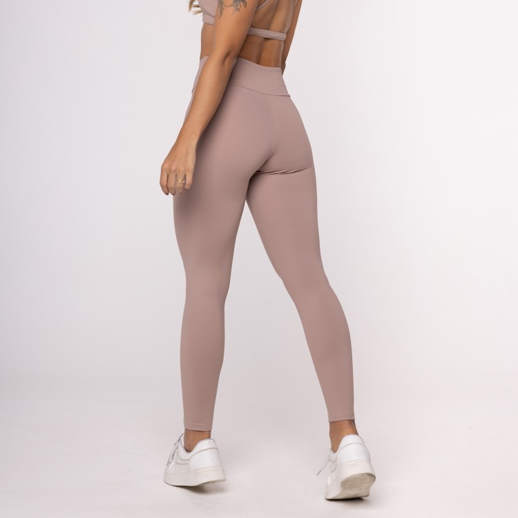 Calça Legging Poliamida Areia