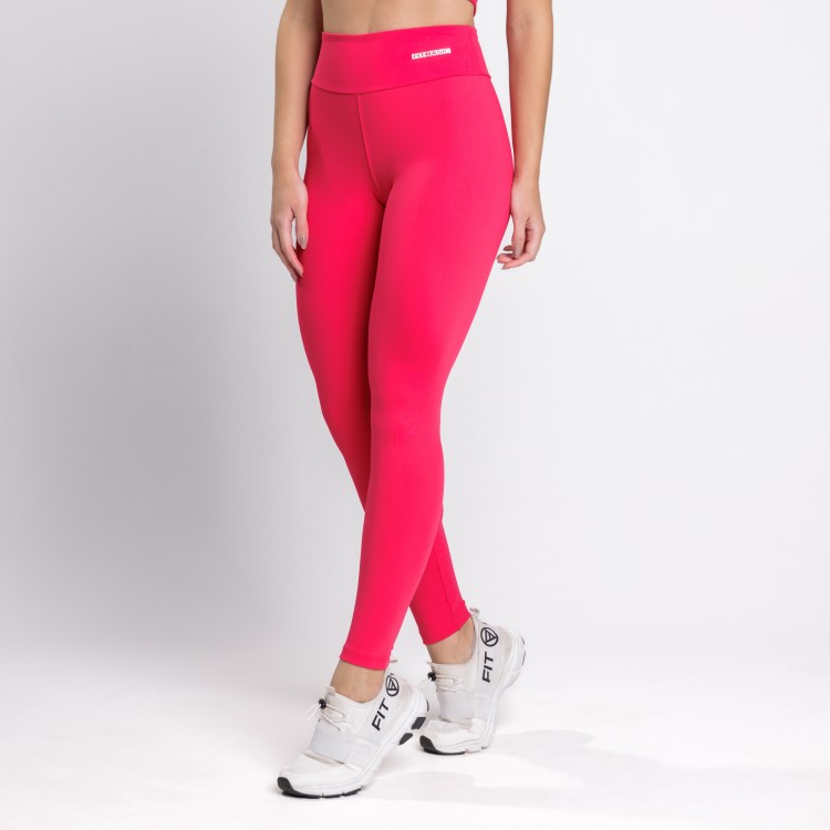 Calça Legging Poliamida com Bolso Invisível no Cós Magenta