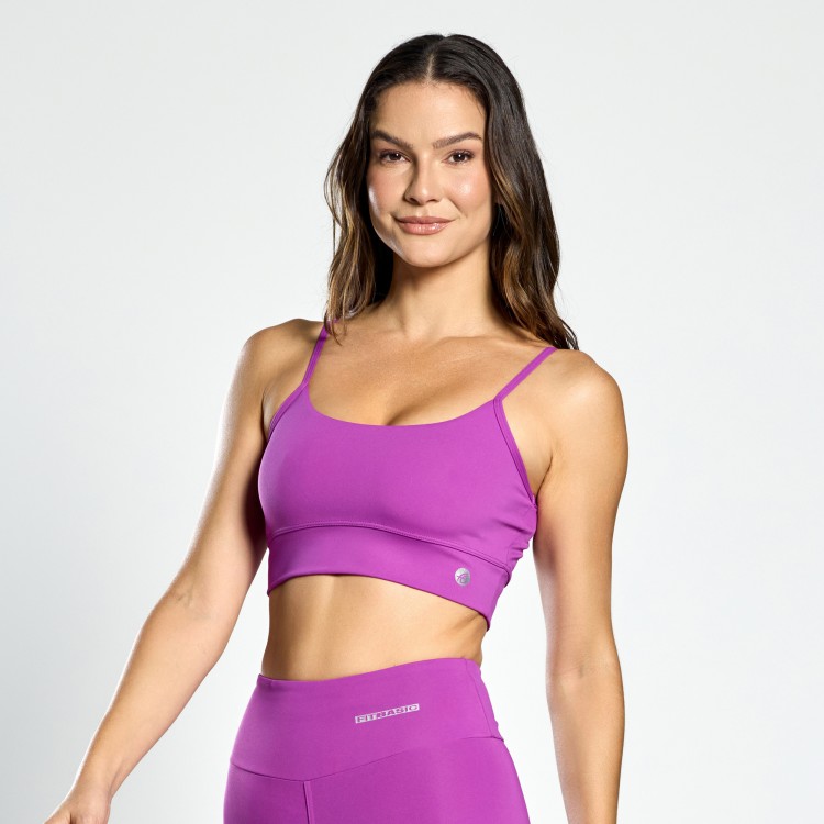 Top Fitness Poliamida Tank Violeta