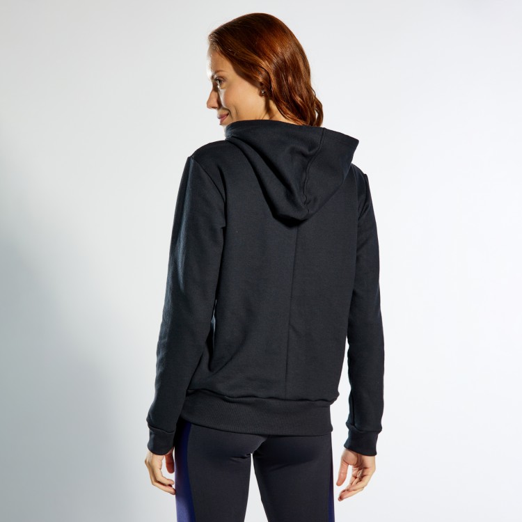 Blusa de Moletom Confort com Capuz Preta