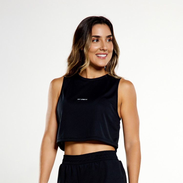 Cropped Fitness Sport Preto