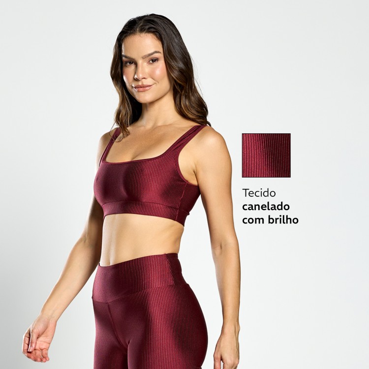 Top Canelado Glow Marsala