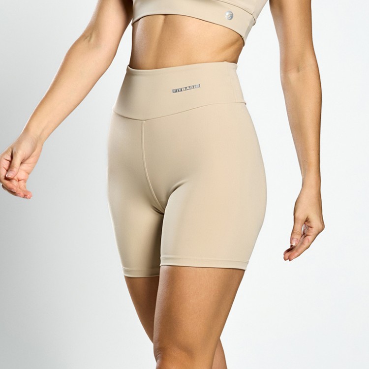 Short Fitness Poliamida com Bolso Invisível no Cós Nude