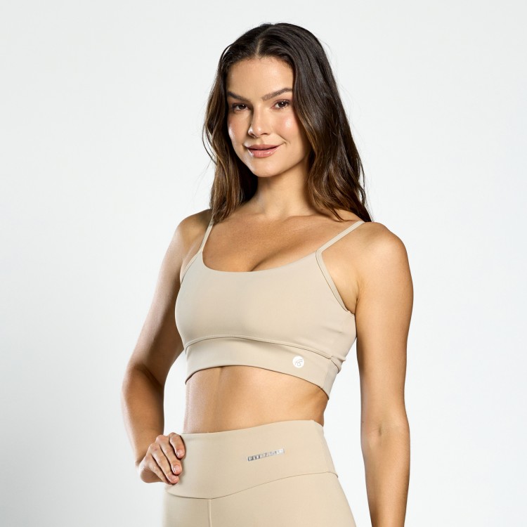 Top Fitness Poliamida Tank Nude