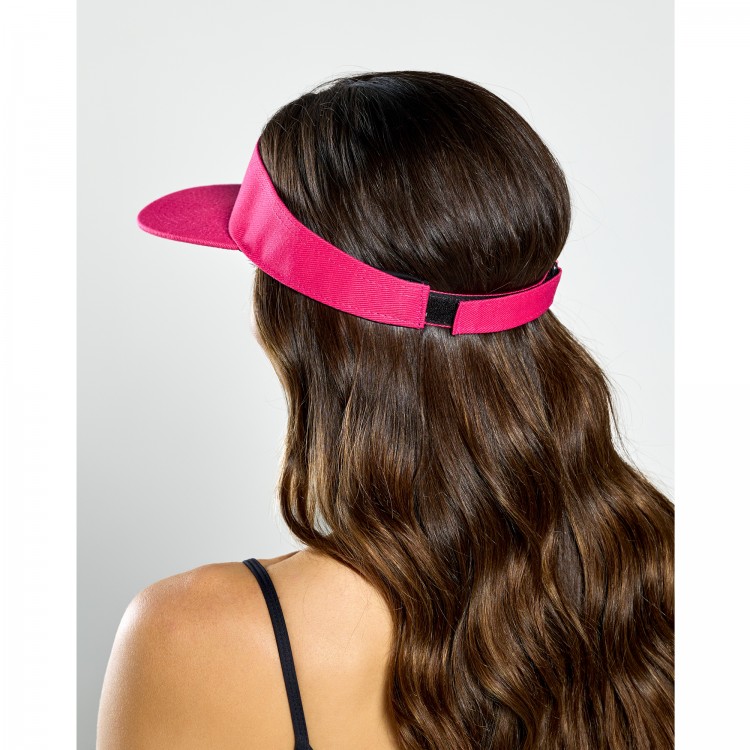 Viseira Poliéster Magenta com Amarelo Neon