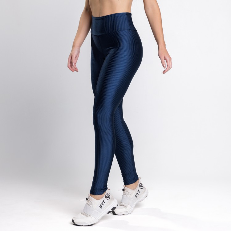 Calça Legging Canelada Glow Marinho
