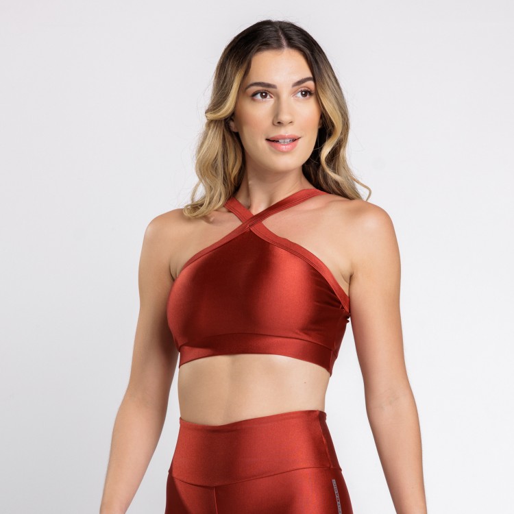 Top Glow Trapézio Vermelho Terra