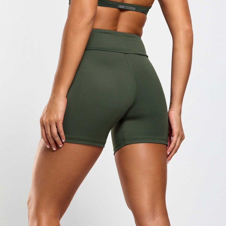 Short Fitness Poliamida Verde Musgo
