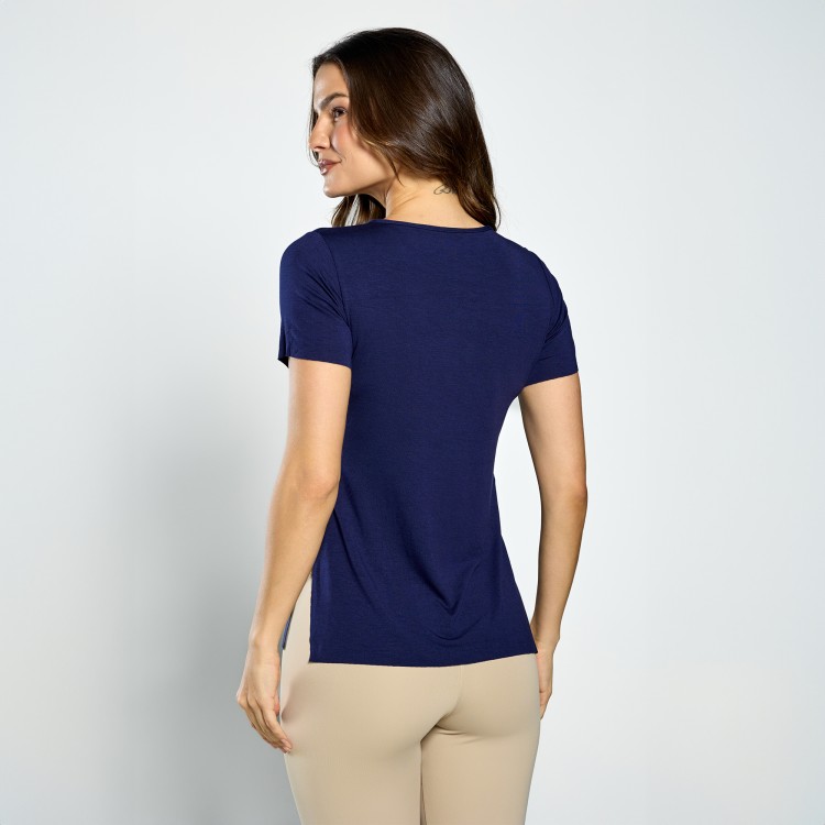 Blusa Fitness Live Azul Marinho